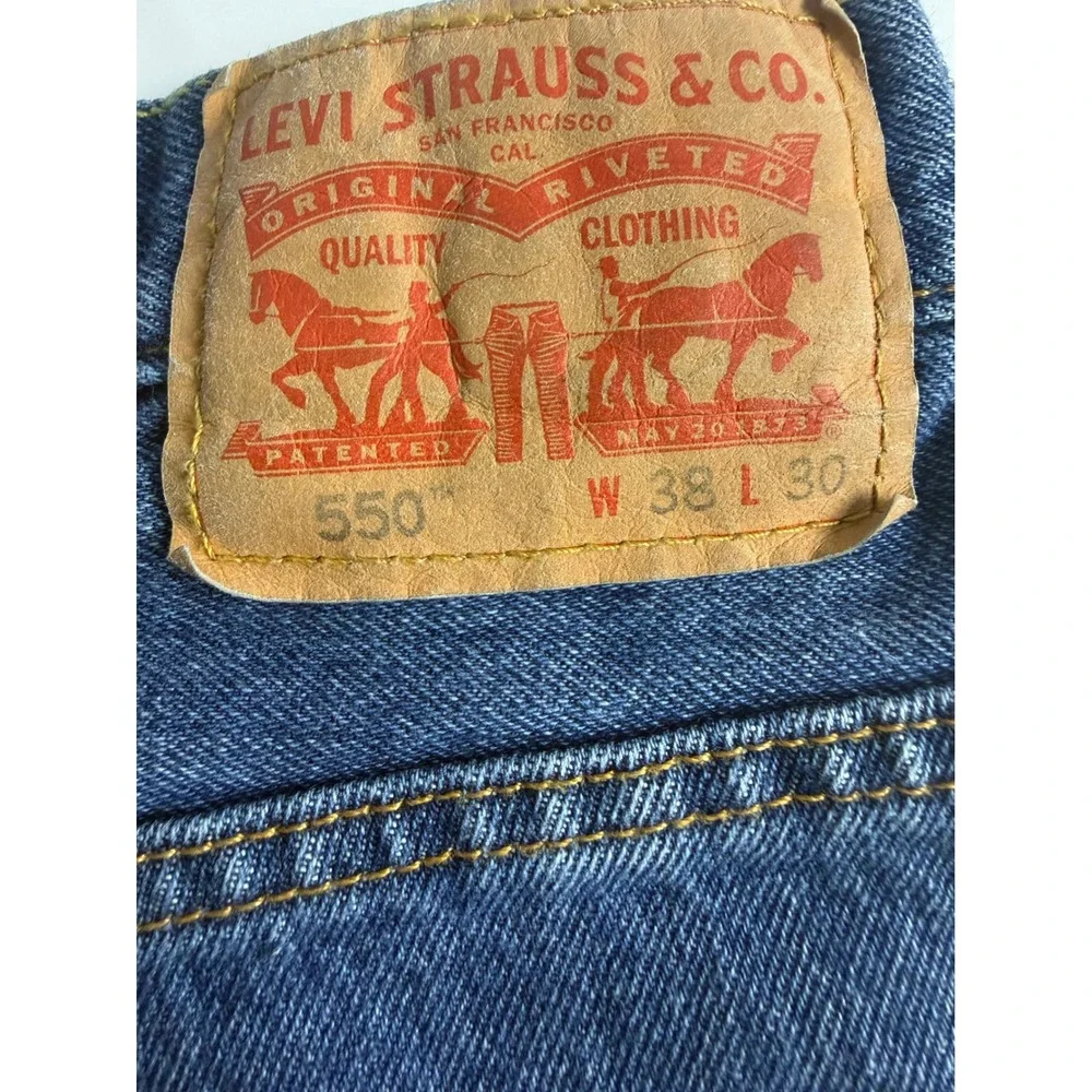 Levi's 550 Relaxed Fit Jeans Men‎ 38x30 Blue Straight Leg Denim